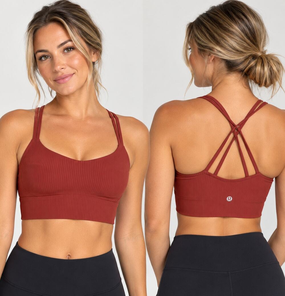 Lululemon Like a Cloud Ribbed Longline Bra B/C Size 10 CACH NWT